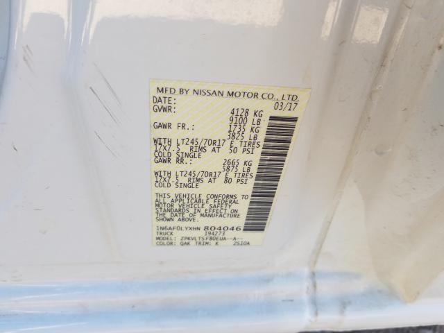 2017 NISSAN NV 2500 S 1N6AF0LYXHN804046