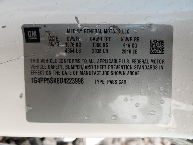 2013 BUICK VERANO 1G4PP5SK8D4223998