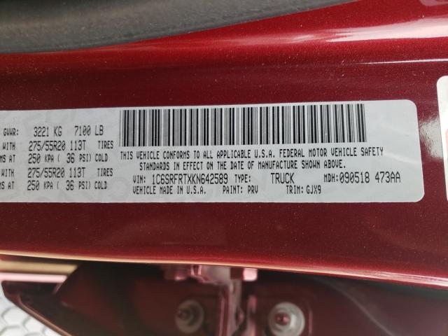 2019 RAM 1500 LARAM 1C6SRFRTXKN642589