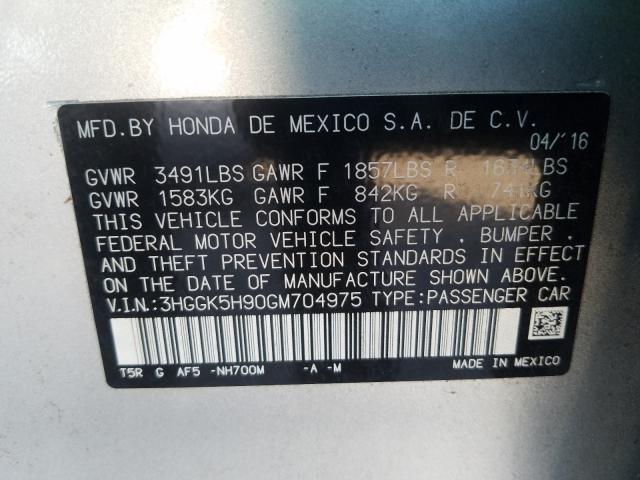 2016 HONDA FIT EX 3HGGK5H90GM704975