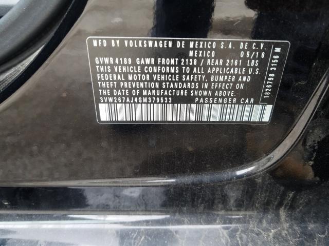 2016 VOLKSWAGEN JETTA S 3VW267AJ4GM379533