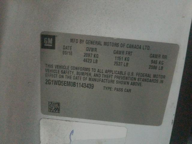 2011 CHEVROLET IMPALA POL 2G1WD5EM0B1143439