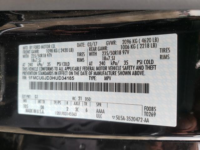 2017 FORD ESCAPE 1FMCU0JD3HUD34185
