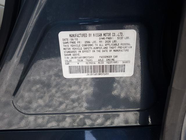 2011 INFINITI M37 X JN1BY1AR1BM372451