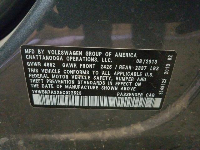2014 VOLKSWAGEN PASSAT SE 1VWBN7A3XEC022523