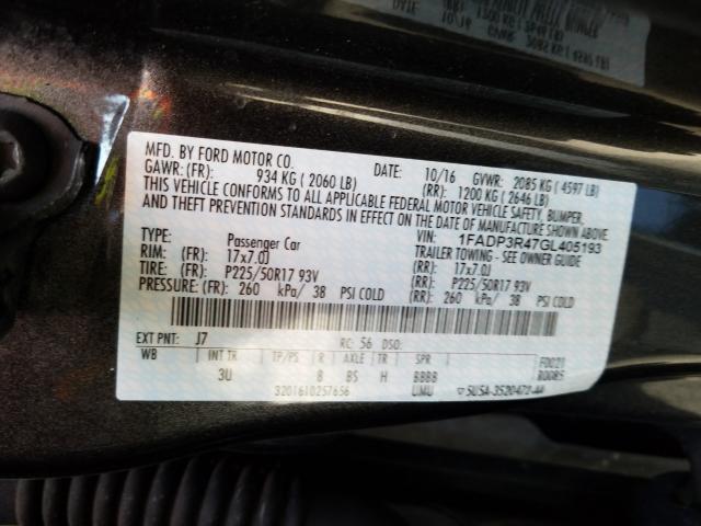 2016 FORD FOCUS BEV 1FADP3R47GL405193