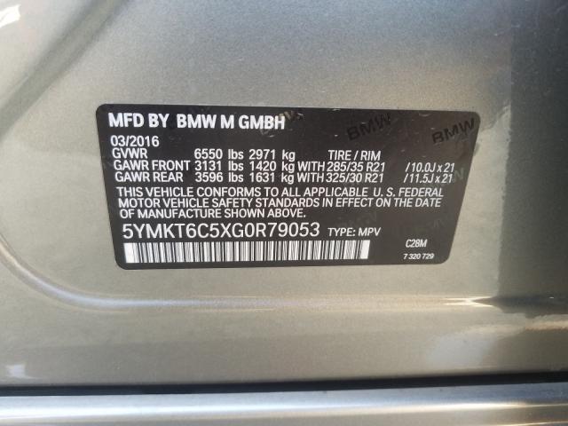 2016 BMW X5 M 5YMKT6C5XG0R79053