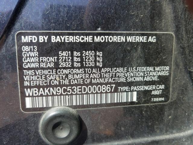 2014 BMW 550 I WBAKN9C53ED000867