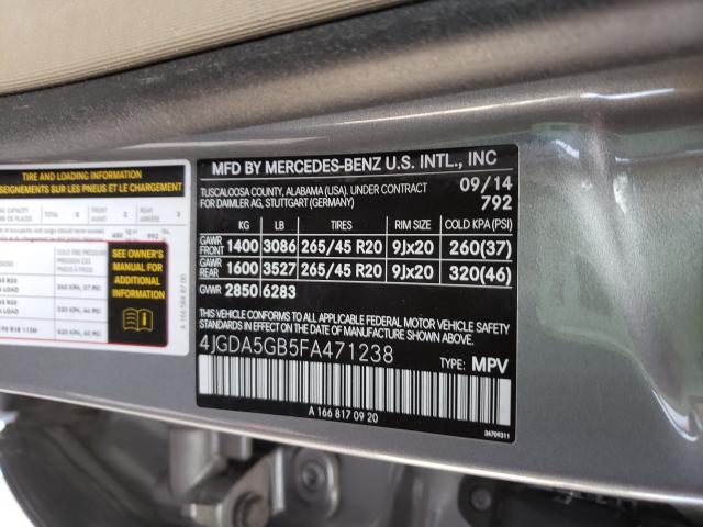 2015 MERCEDES-BENZ ML 400 4MA 4JGDA5GB5FA471238