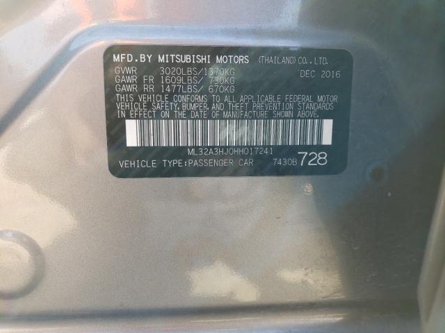 2017 MITSUBISHI MIRAGE ES ML32A3HJ0HH017241