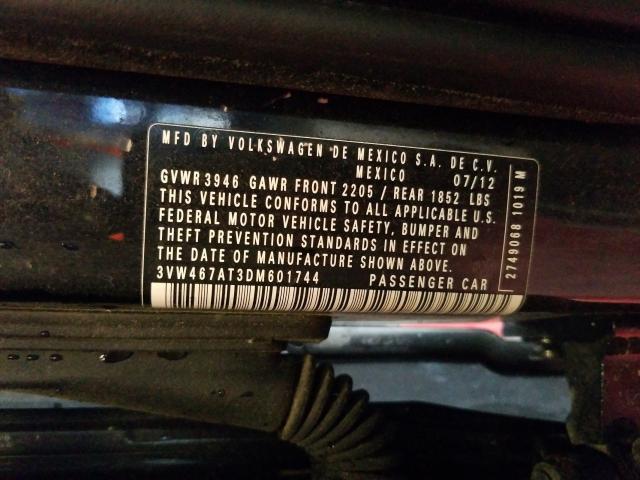 2013 VOLKSWAGEN BEETLE TUR 3VW467AT3DM601744