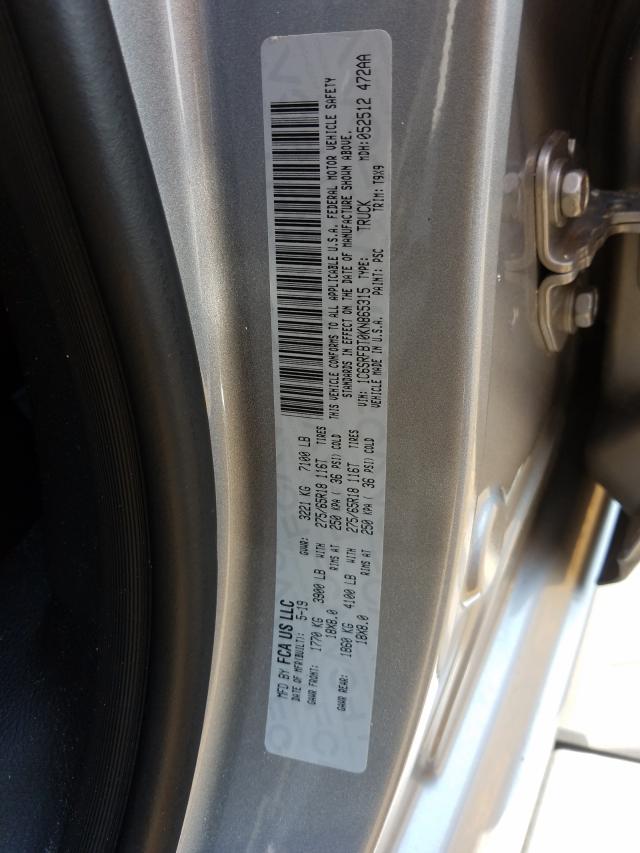 2019 RAM 1500 BIG H 1C6SRFBT0KN865315