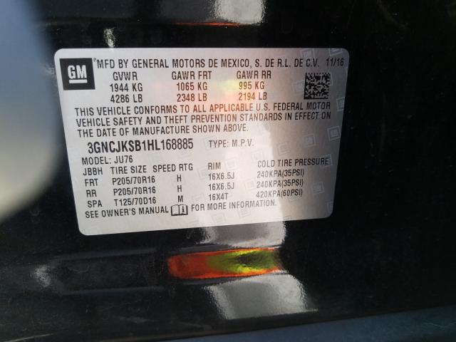2017 CHEVROLET TRAX LS 3GNCJKSB1HL168885