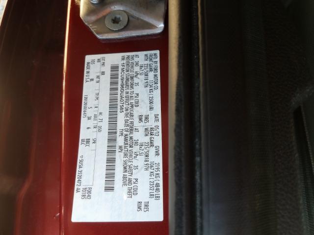 2013 FORD ESCAPE SEL 1FMCU9H96DUA07585