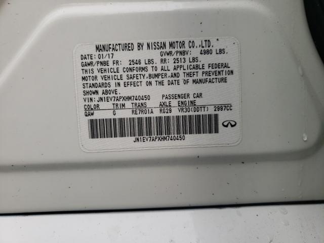 2017 INFINITI Q50 PREMIU JN1EV7APXHM740450
