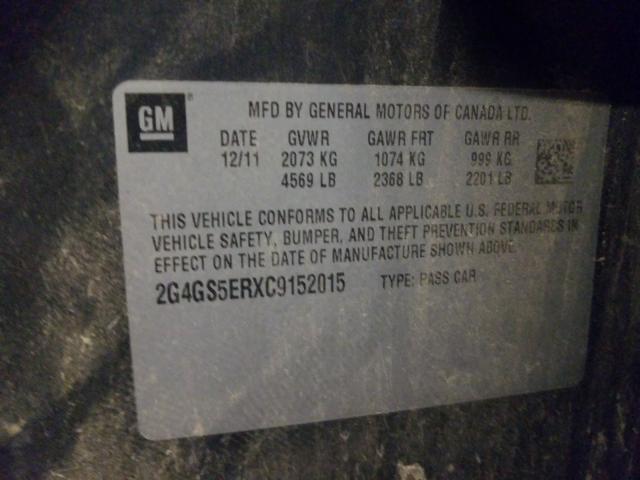 2012 BUICK REGAL PREM 2G4GS5ERXC9152015