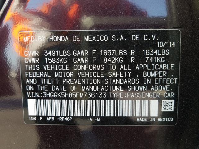 2015 HONDA FIT EX 3HGGK5H85FM736133