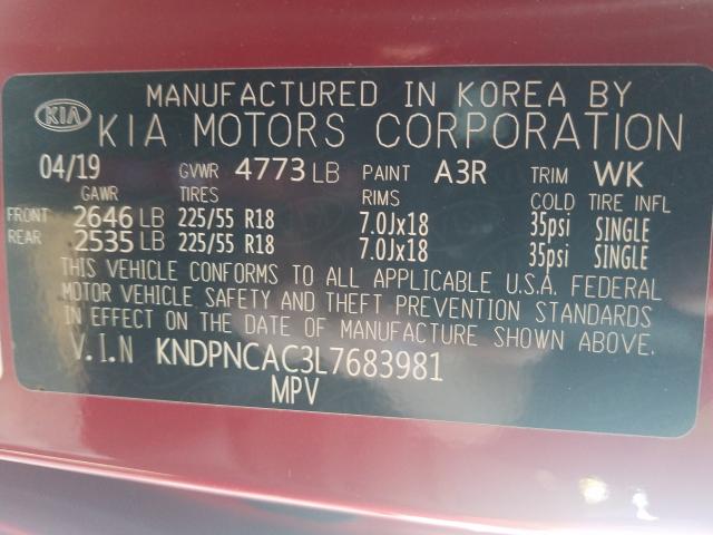 2020 KIA SPORTAGE E KNDPNCAC3L7683981