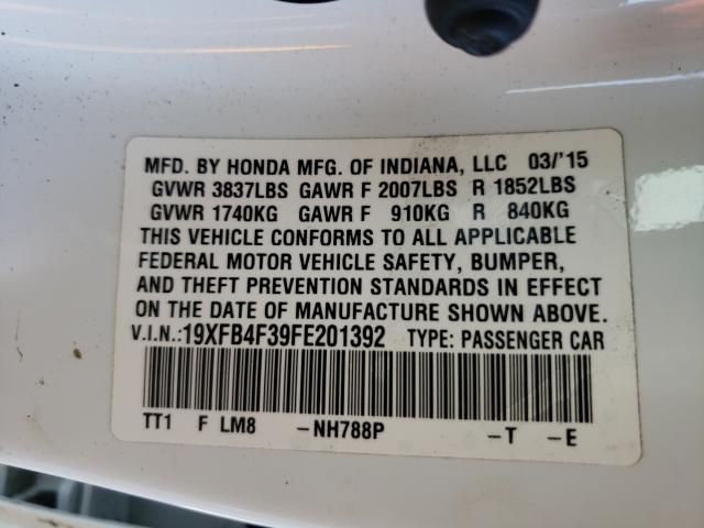 2015 HONDA CIVIC HYBR 19XFB4F39FE201392