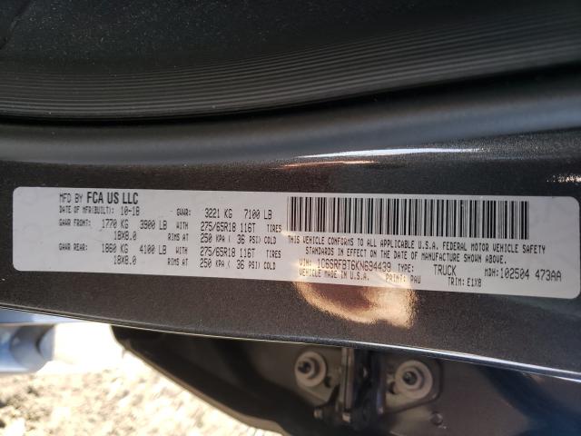 2019 RAM 1500 BIG H 1C6SRFBT6KN694439