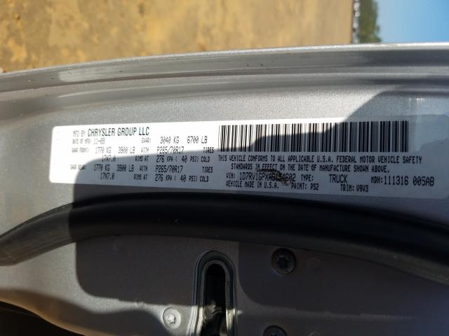2010 DODGE RAM 1500 1D7RV1GPXAS154602