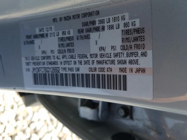 2016 MAZDA CX-3 TOURI JM1DKFC78G0128892