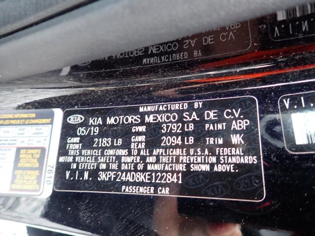 2019 KIA FORTE FE 3KPF24AD8KE122841