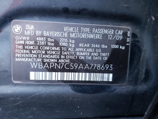 2010 BMW 335 D WBAPN7C59AA778693