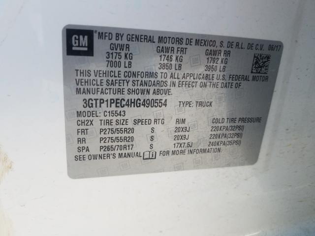 2017 GMC SIERRA C15 3GTP1PEC4HG490554