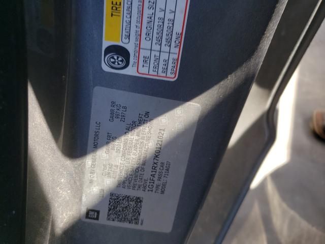 2019 CHEVROLET CAMARO LS 1G1FA1RX7K0121021