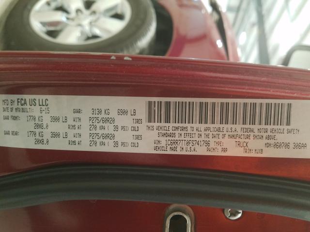 2015 RAM 1500 SLT 1C6RR7TT0FS741796