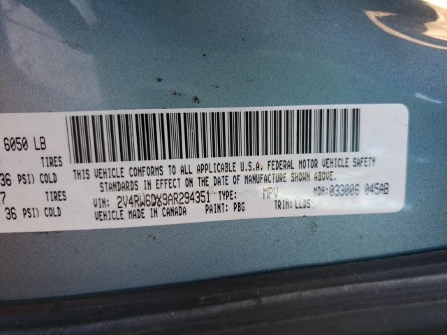 2010 VOLKSWAGEN ROUTAN SEL 2V4RW6DX9AR294351