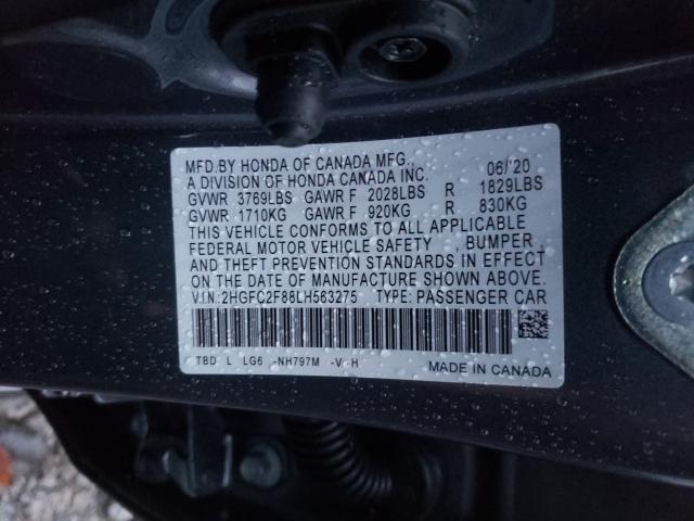 2020 HONDA CIVIC SPOR 2HGFC2F88LH563275