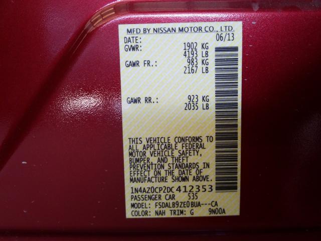 2013 NISSAN LEAF S 1N4AZ0CP2DC412353