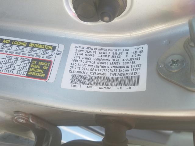 2014 HONDA INSIGHT EX JHMZE2H7XES001690