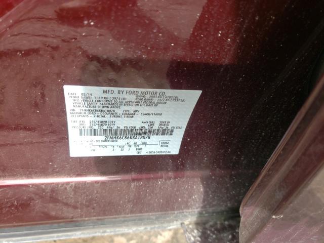 2019 FORD FLEX SEL 2FMHK6C86KBA18078