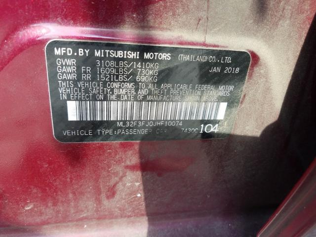 2018 MITSUBISHI MIRAGE G4 ML32F3FJ0JHF10074