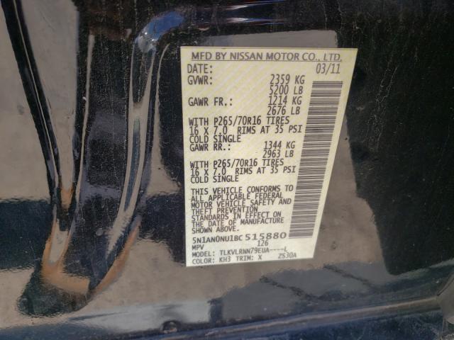 2011 NISSAN XTERRA OFF 5N1AN0NU1BC515880