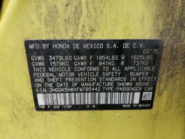 2015 HONDA FIT EX 3HGGK5H8XFM785442