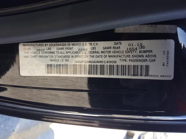 2010 VOLKSWAGEN NEW BEETLE 3VWPG3AG6AM014908