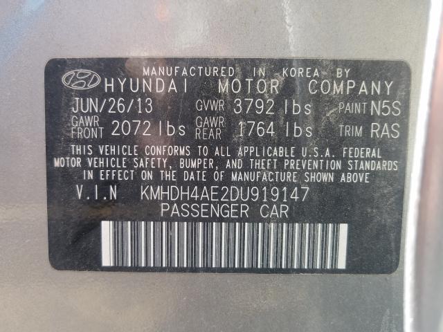 2013 HYUNDAI ELANTRA GL KMHDH4AE2DU919147