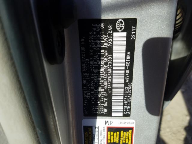 2010 TOYOTA CAMRY BASE 4T1BF3EK5AU073891