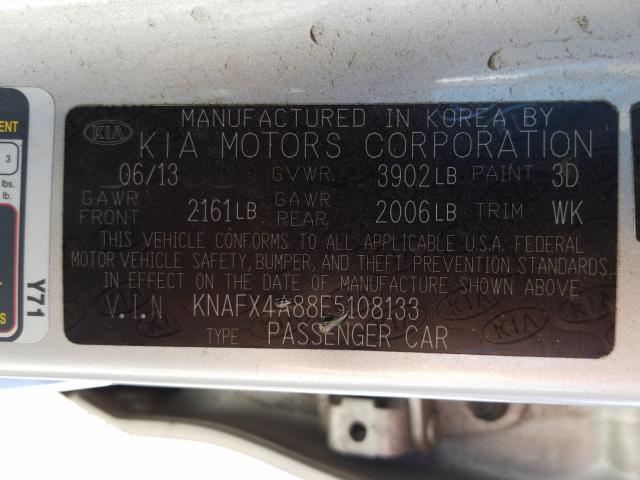 2014 KIA FORTE EX KNAFX4A88E5108133