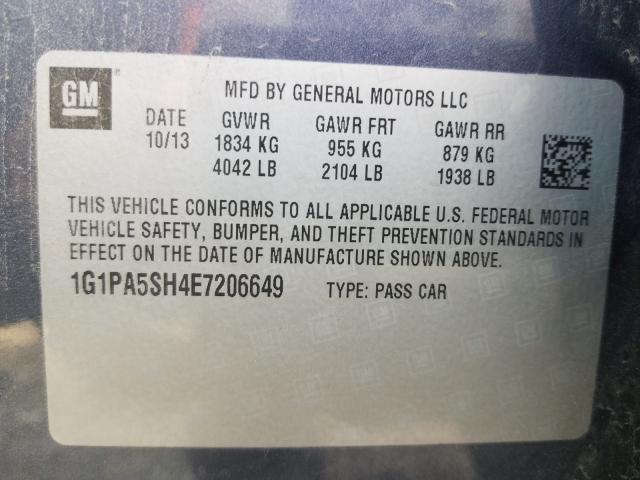 2014 CHEVROLET CRUZE LS 1G1PA5SH4E7206649