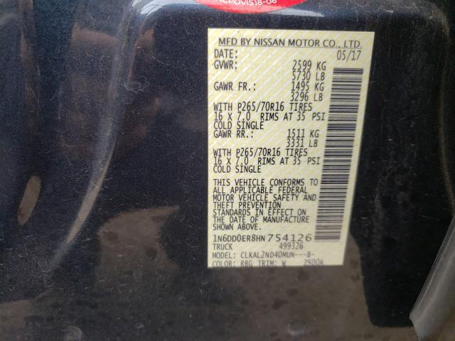 2017 NISSAN FRONTIER S 1N6DD0ER8HN754126