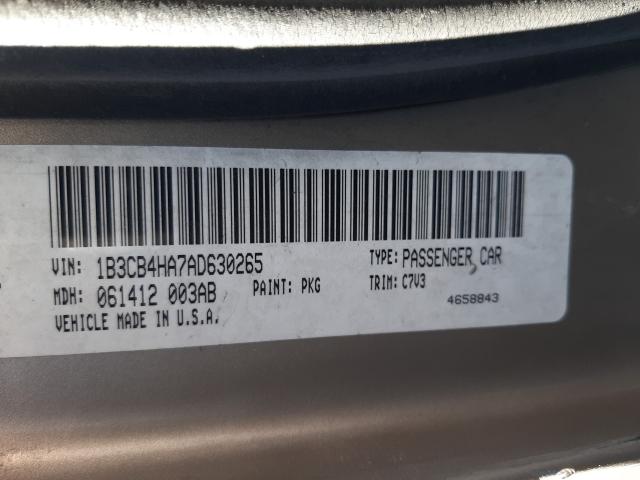 2010 DODGE CALIBER SX 1B3CB4HA7AD630265
