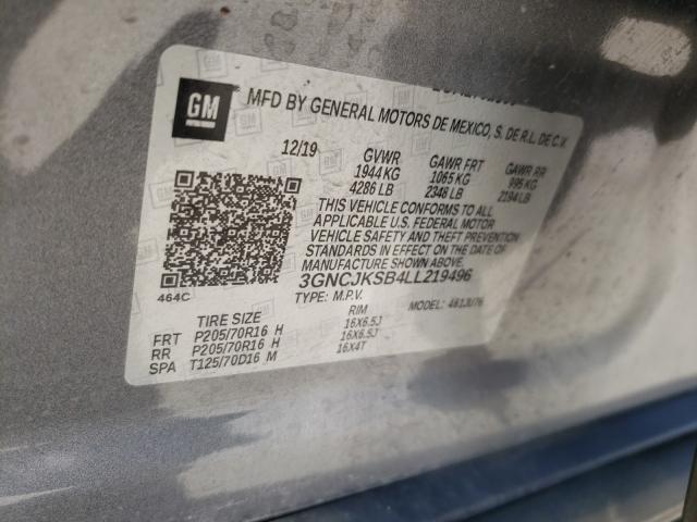 2020 CHEVROLET TRAX LS 3GNCJKSB4LL219496