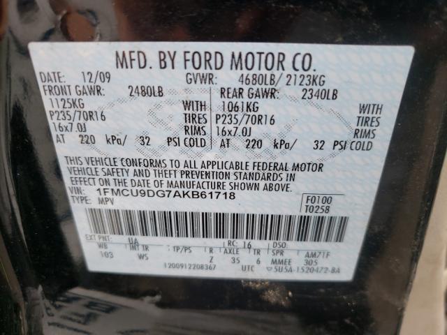 2010 FORD ESCAPE XLT 1FMCU9DG7AKB61718