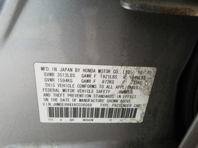 2010 HONDA FIT SPORT JHMGE8H4XAC036069