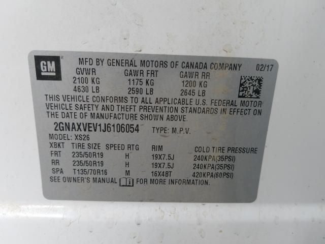 2018 CHEVROLET EQUINOX PR 2GNAXVEV1J6106054